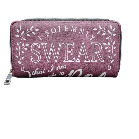 Harry Potter Burgundy "I Solemly Swear That I'm Up To No Good" Wallet - Picture 3 of 7